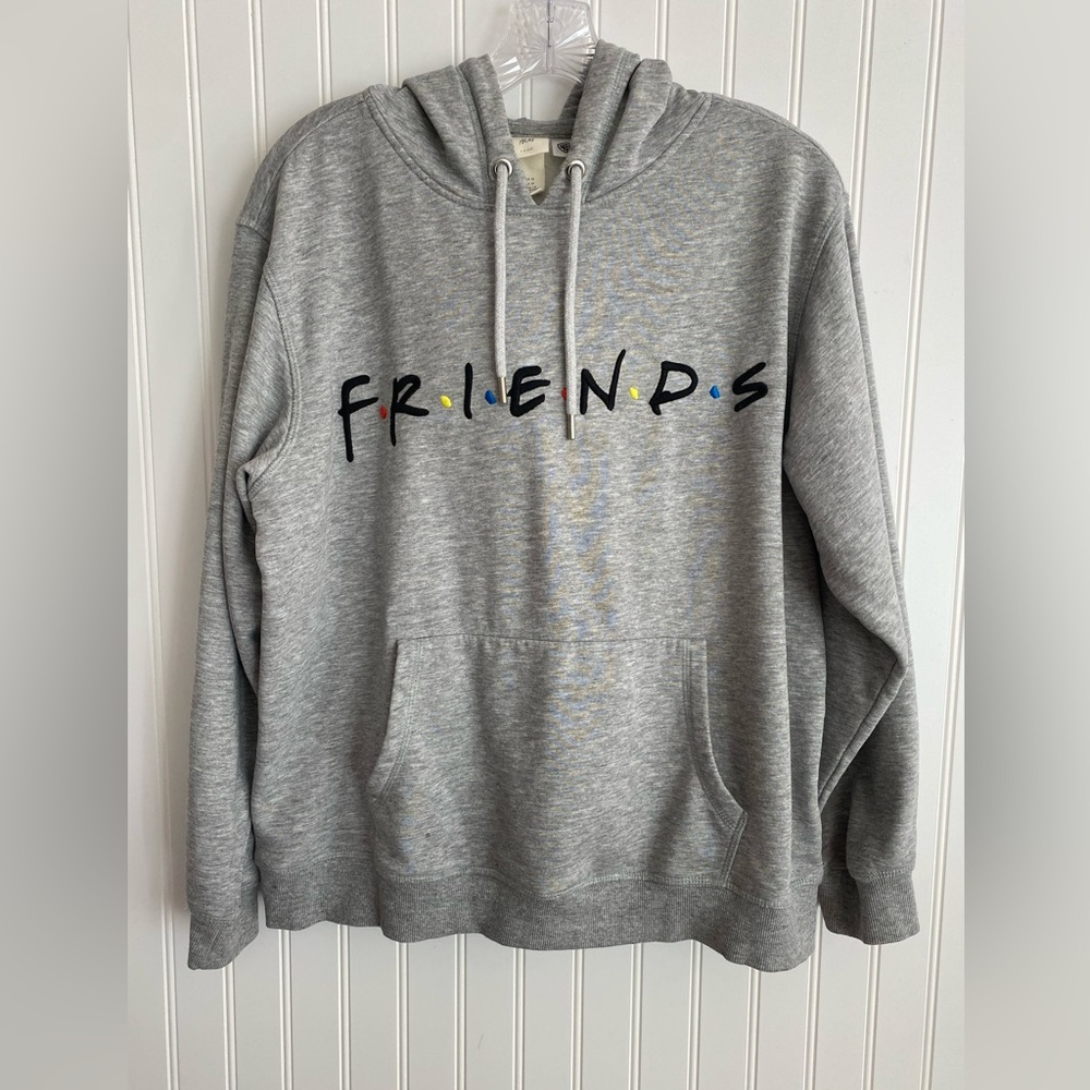 H&M Gray Friends Logo Hoodie SIZE MEDIUM